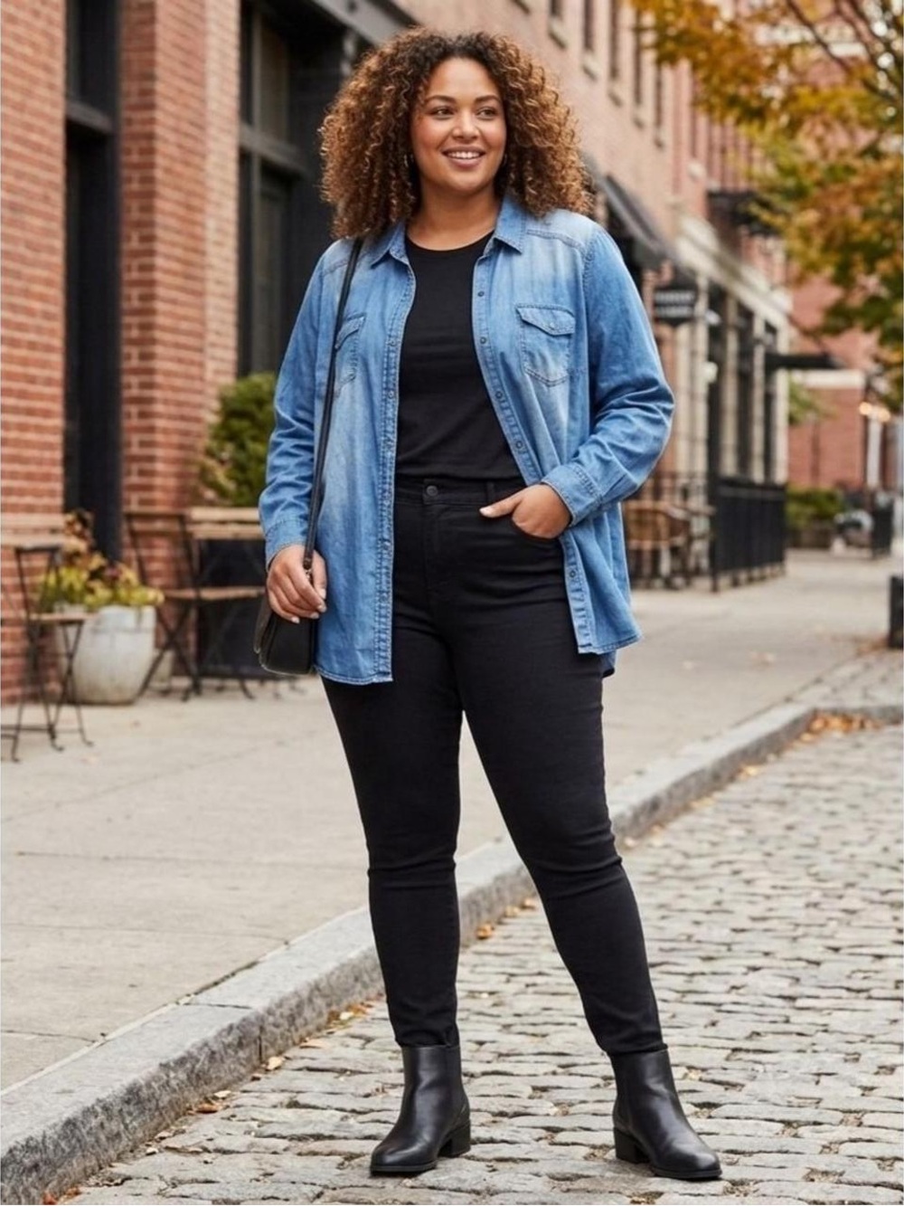 Torrid Chambray Button-Down Blouse